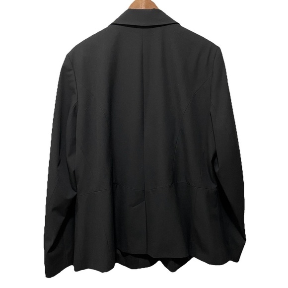 Sejour Plus 16W Black Blazer Two-Button Career Work Office Jacket - Picture 4 of 7